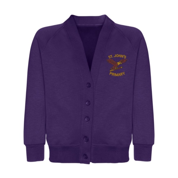 ST JOHNS P.S. SWEAT CARDI, St. John's Primary School