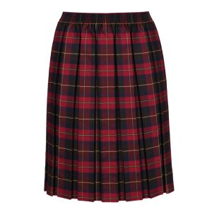 BOX PLEATED TARTAN SKIRT, Tartan, Whitehirst Park Primary School