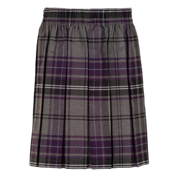 BOX PLEATED TARTAN SKIRT, Tartan, Dykesmains Primary School, Annanhill Primary School, Glebe Primary School, Loanhead Primary School, Loudon Montgomery Primary School, Nether Robertland Primary School, Newmilns Primary School, Shortlees Primary School