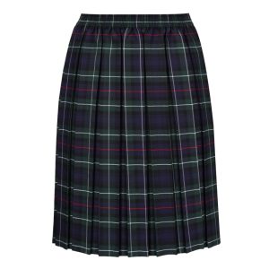 BOX PLEATED TARTAN SKIRT, Tartan