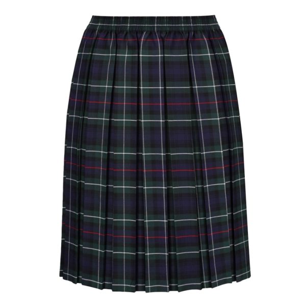 BOX PLEATED TARTAN SKIRT, Tartan
