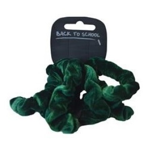 VELVET SCRUNCHIES X 4, Hair Accessories