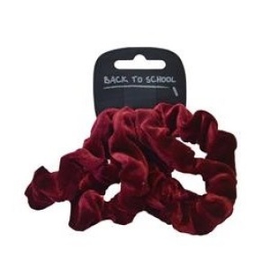 VELVET SCRUNCHIES X 4, Hair Accessories