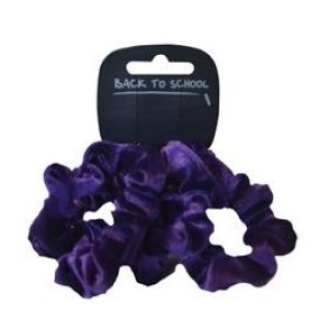 VELVET SCRUNCHIES X 4, Hair Accessories