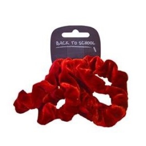 VELVET SCRUNCHIES X 4, Hair Accessories