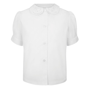 SHORT SLEEVED LACE BLOUSE, Shirts & Blouses