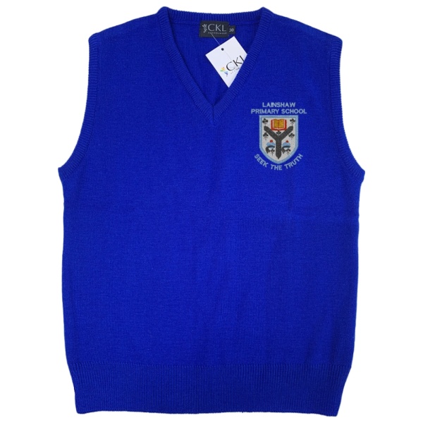 LAINSHAW PS V-NECK SLIPOVER, Lainshaw Primary School