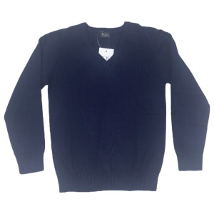 COTTON BLEND UNISEX V-NECK, Knitwear